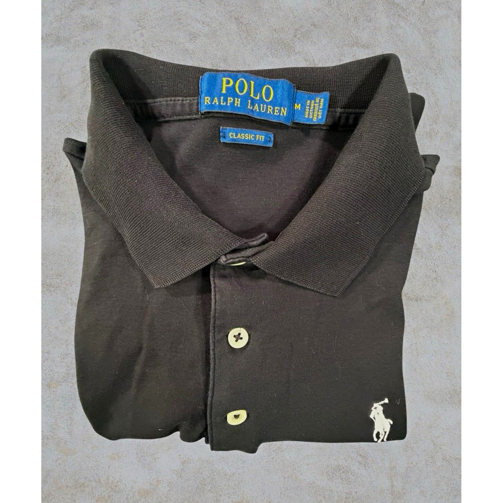 Polo Ralph Lauren Classic Fit Men's M Black Short Sleeve Polo Shirt Golf
